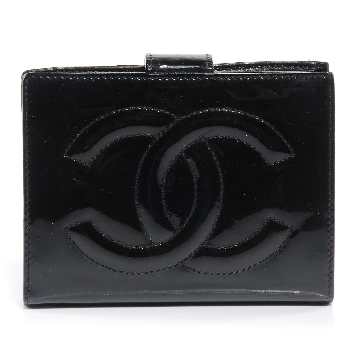 Chanel Patent CC French Wallet Black 1 of 7