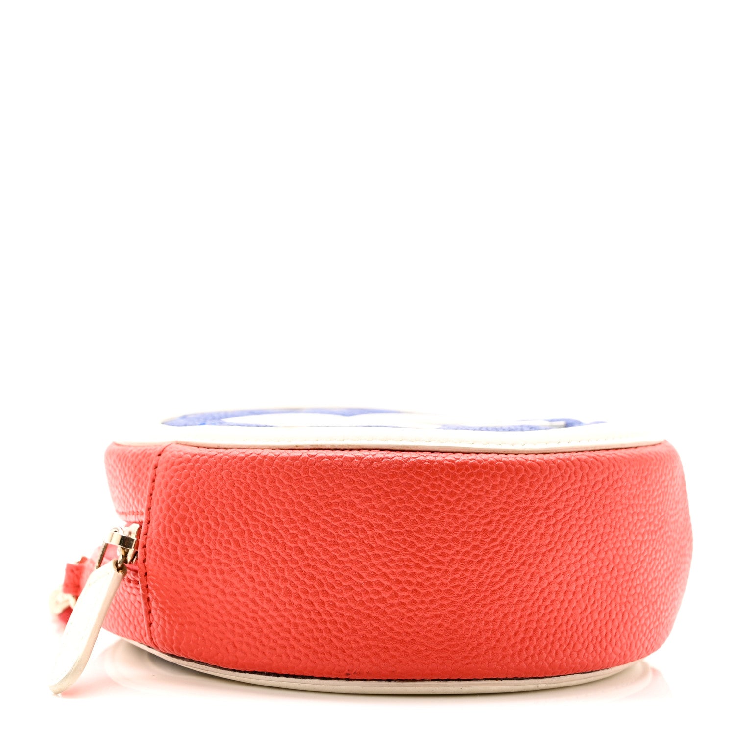 Chanel Caviar Quilted Round Filigree Crossbody Blue White Red 4 of 10