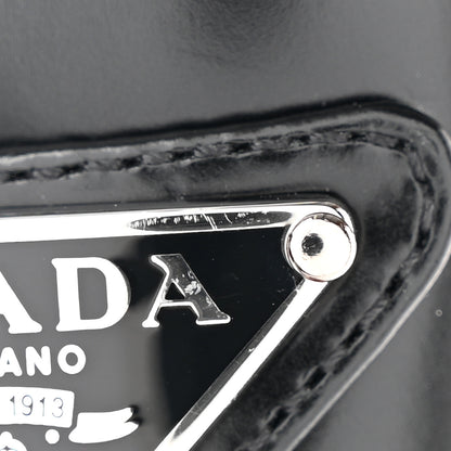 Prada Spazzolato Metal Triangle Logo 50mm Chelsea Boots 38 Black 10 of 12