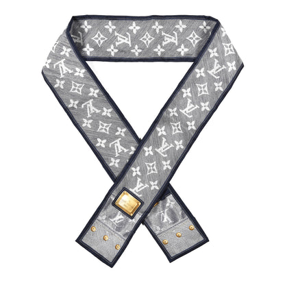 Louis Vuitton Silk Monogram New Denim Bandeau Marine 1 of 3