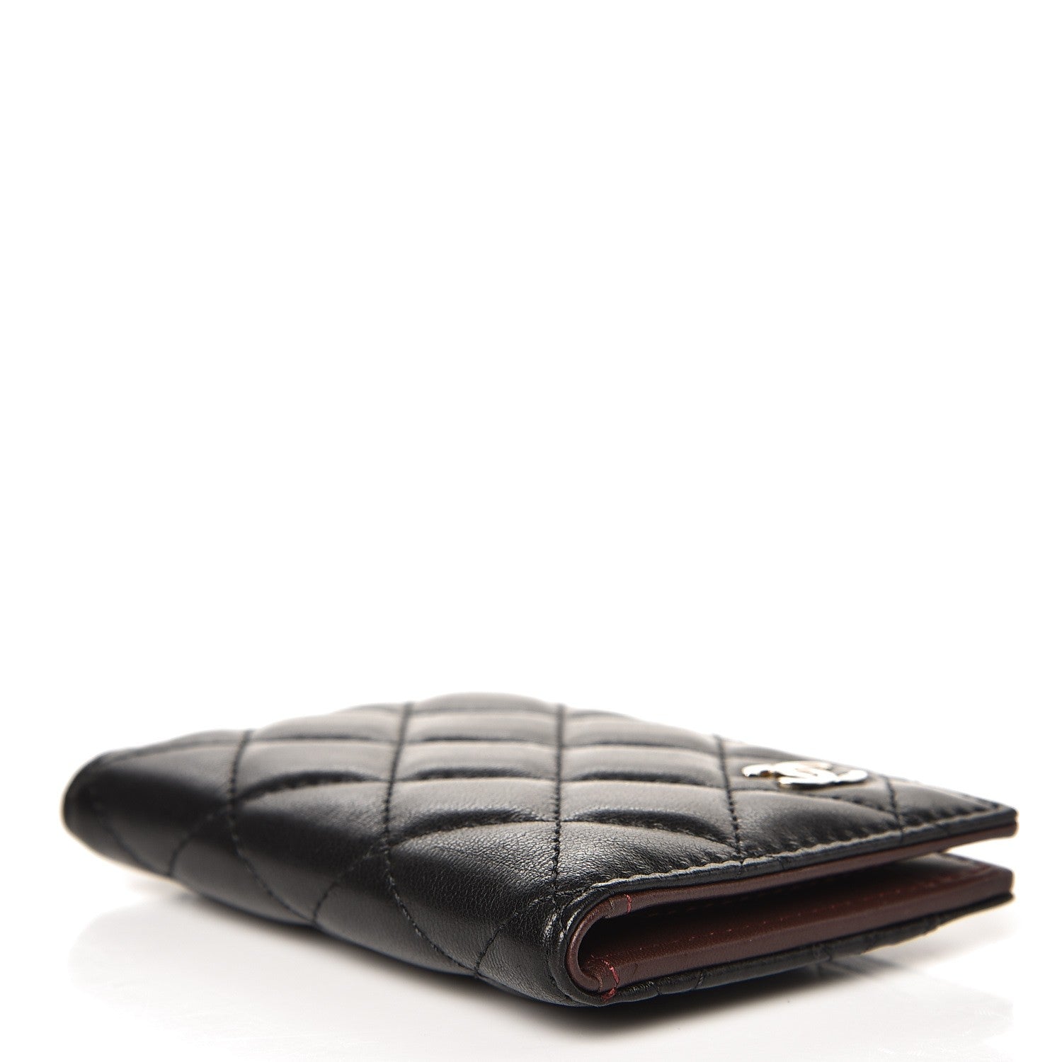 Chanel Lambskin Quilted Card Holder Wallet Black 4 of 8