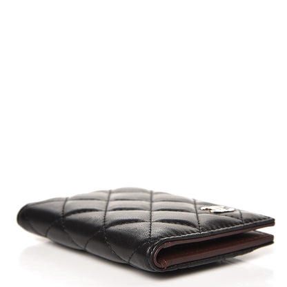 Chanel Lambskin Quilted Card Holder Wallet Black 4 of 8