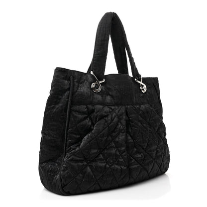 Chanel Crinkled Coated Canvas Le Marais Large Tote Black 3 of 12
