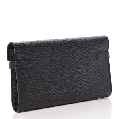 Hermes Epsom Kelly Longue Wallet Black 3 of 8