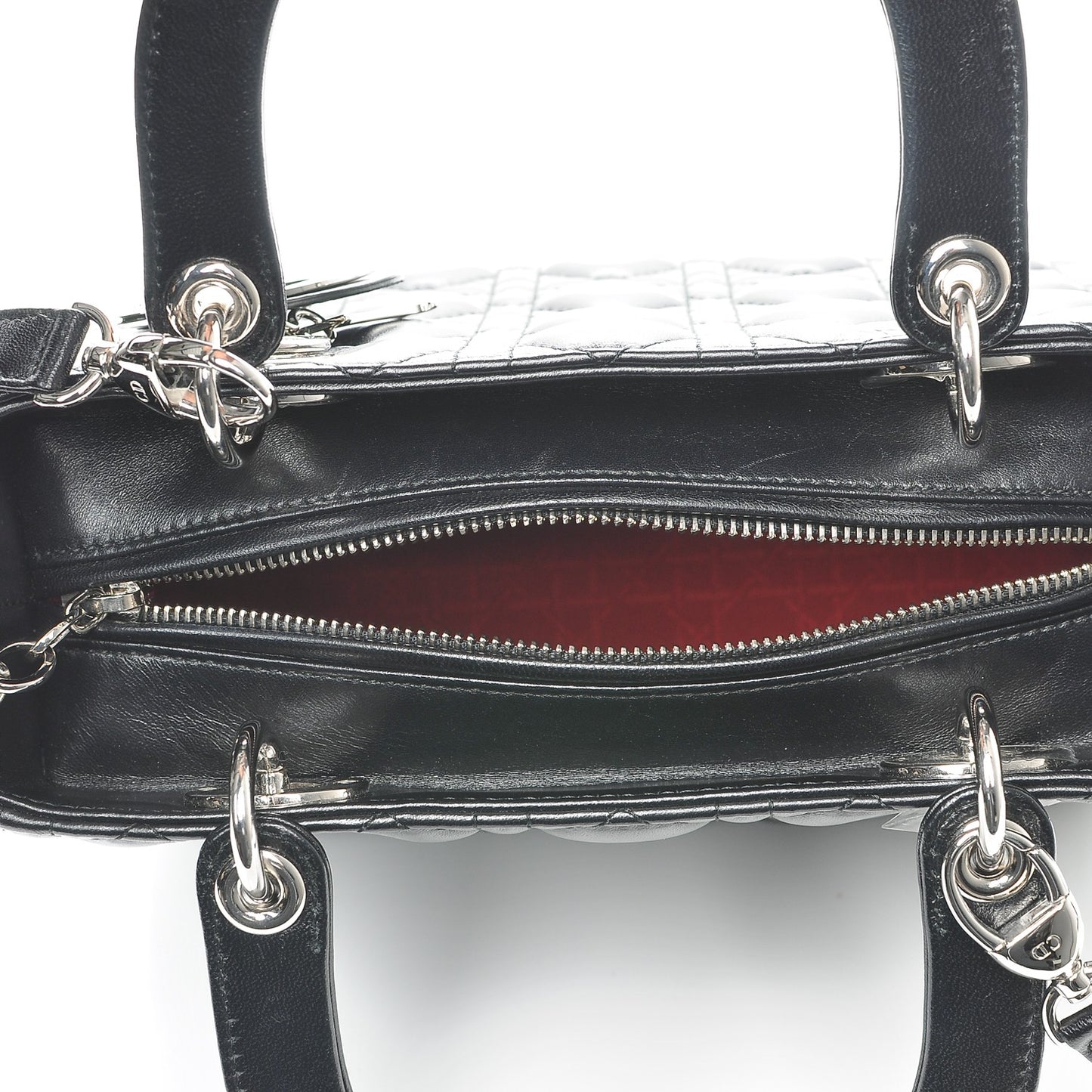 Lambskin Cannage Medium Lady Dior Black