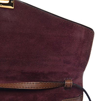 Burberry Derby Calfskin House Check Small Macken Crossbody Bag Tan 9 of 18