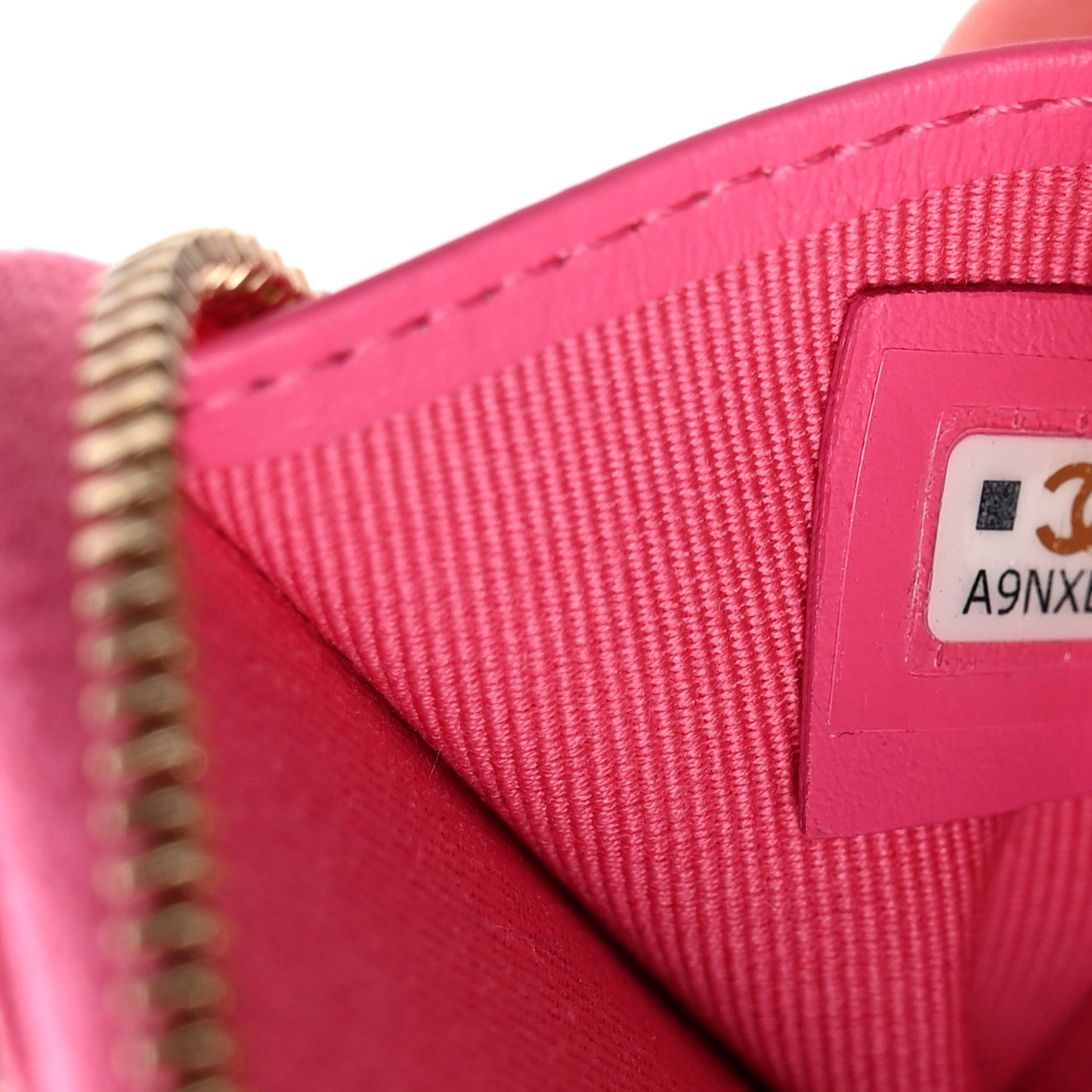 Caviar Quilted Zipped Key Holder Case Pink