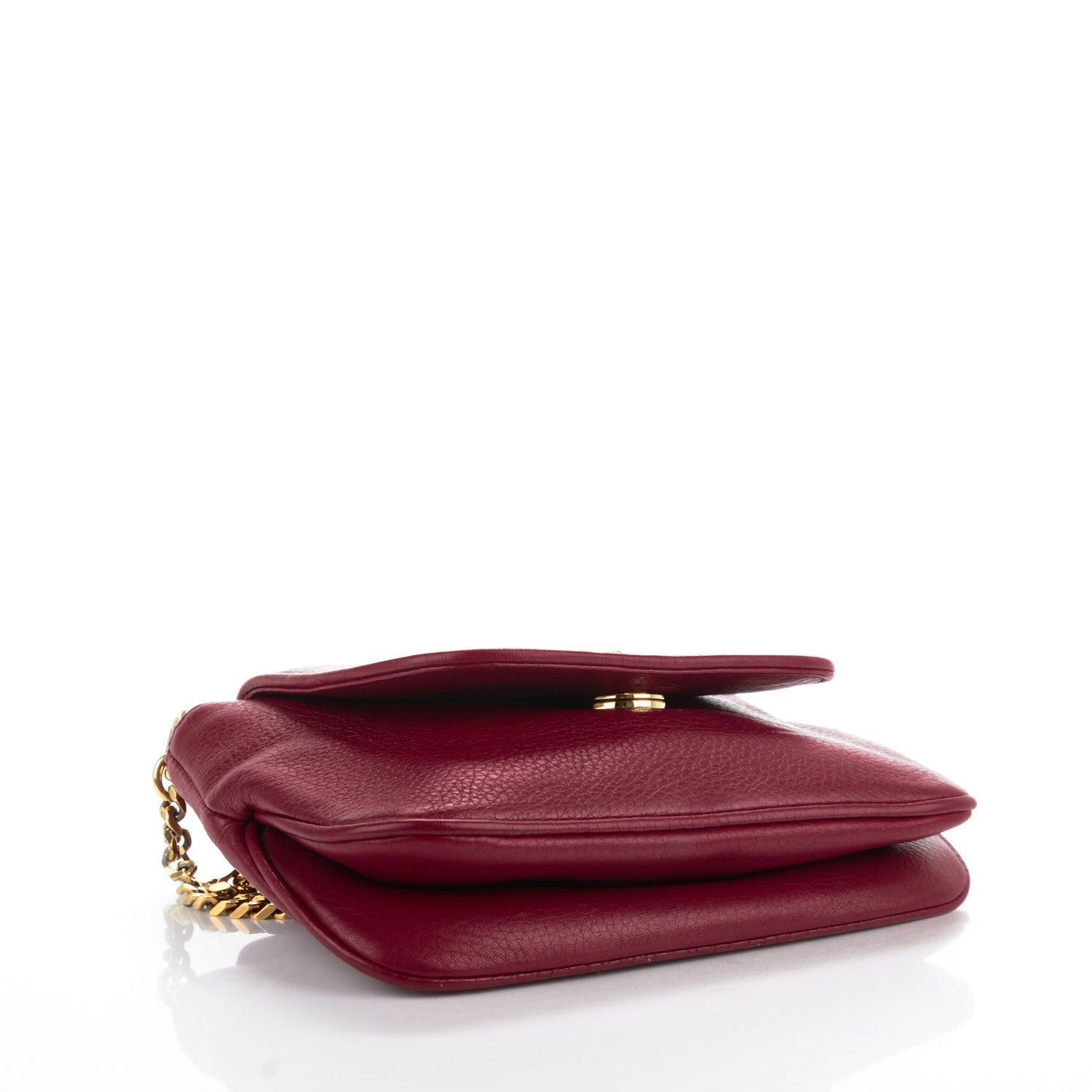 Gucci Cellarius Calfskin Small 1973 Chain Shoulder Bag Cherry Gloss 4 of 7