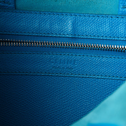 Celine Grained Calfskin Small Vertical Cabas Turquoise 10 of 11