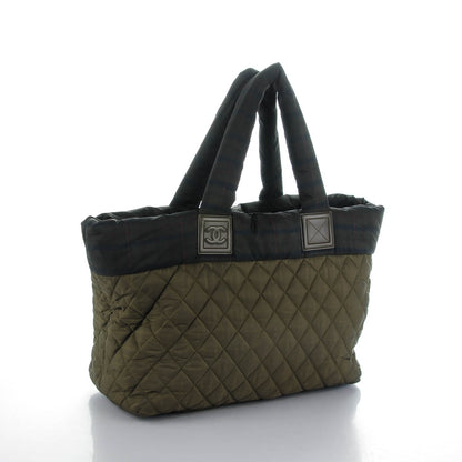 Chanel Nylon Quilted Medium Coco Cocoon Tote Khaki 3 of 7