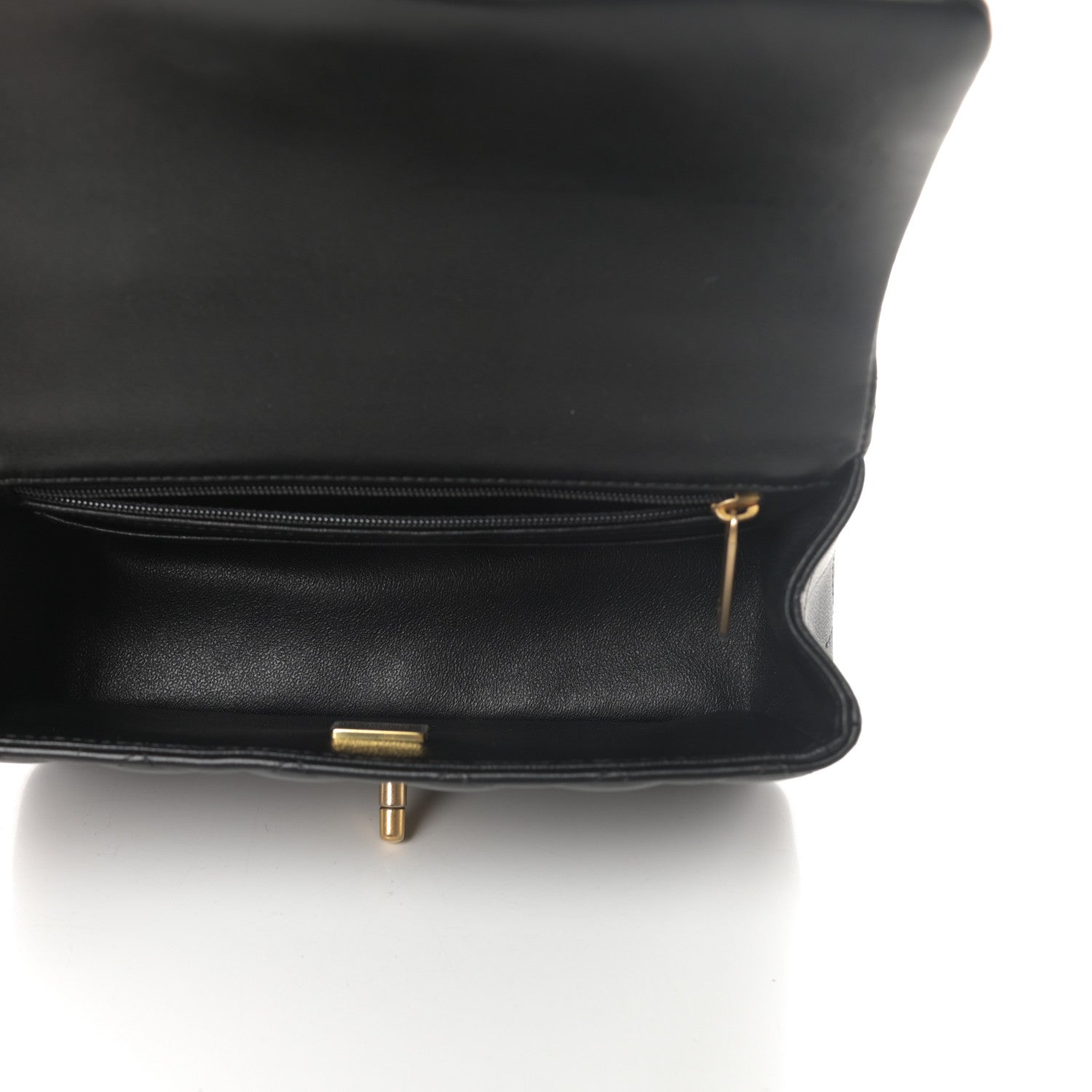 Chanel Lambskin Quilted Mini Top Handle Rectangular Flap Black 5 of 11