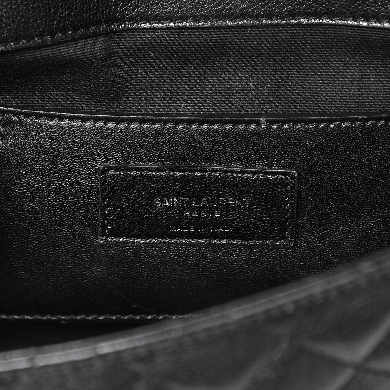 Saint Laurent Sheepskin Tri-Quilt Monogram Medium College Bag Black 6 of 8