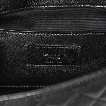 Saint Laurent Sheepskin Tri-Quilt Monogram Medium College Bag Black 6 of 8