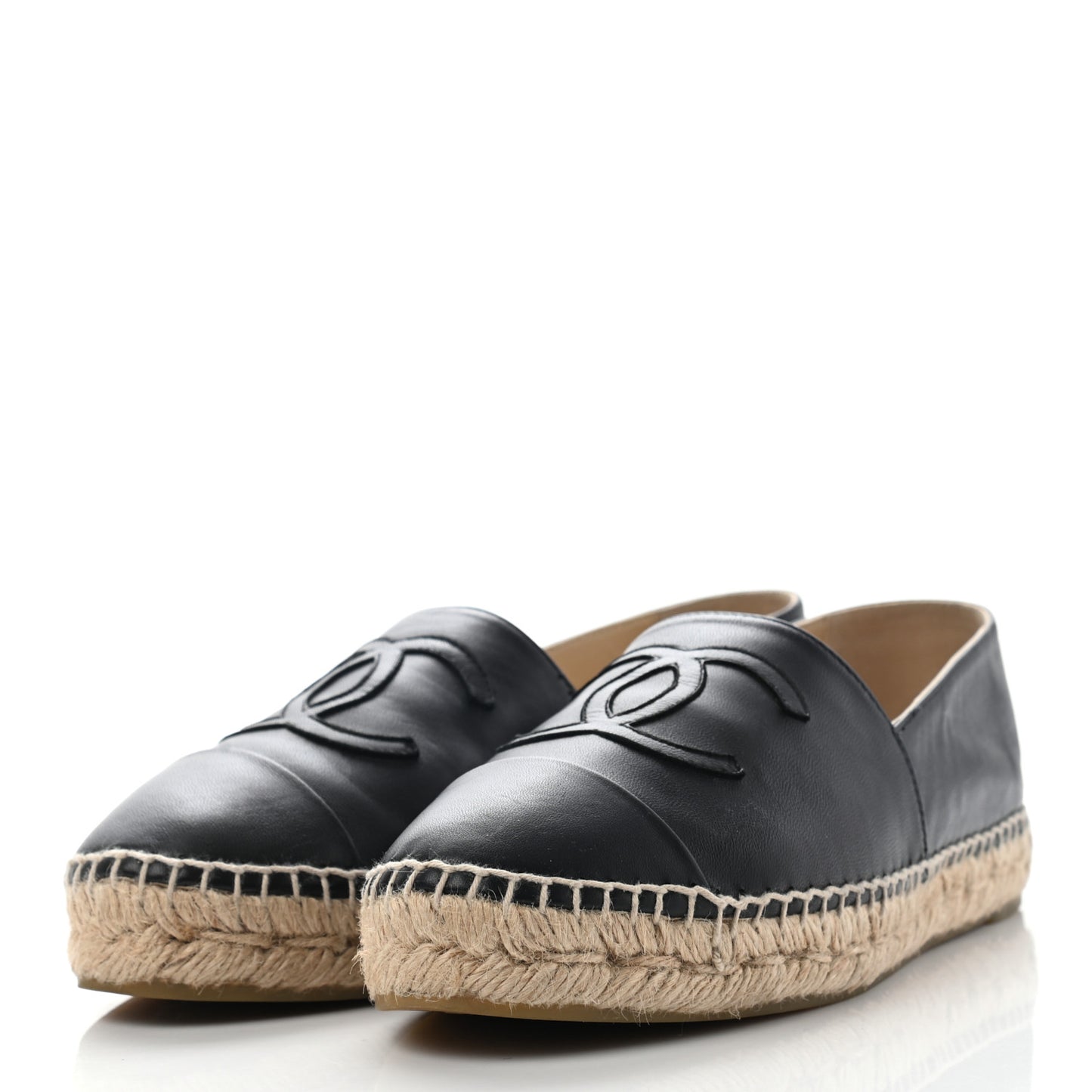 Lambskin CC Espadrilles 38 Black