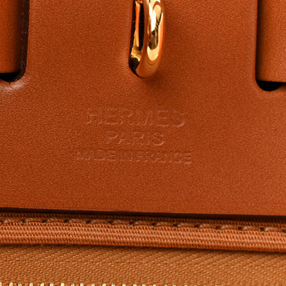 Hermes Military Toile Vache Hunter Herbag Zip Retourne 31 PM Etoupe Dune Fauve 7 of 12