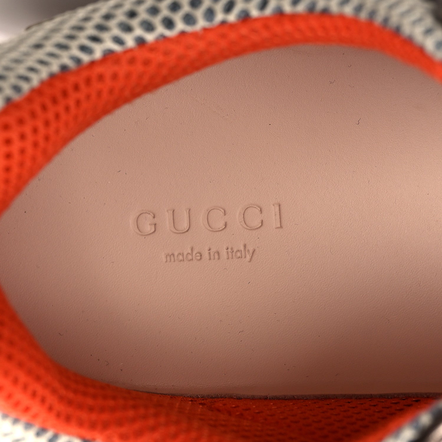 Gucci X SEGA Metallic Calfskin Mesh Womens Flashtrek Sneakers 38 Rame Mystic White Lago 7 of 7