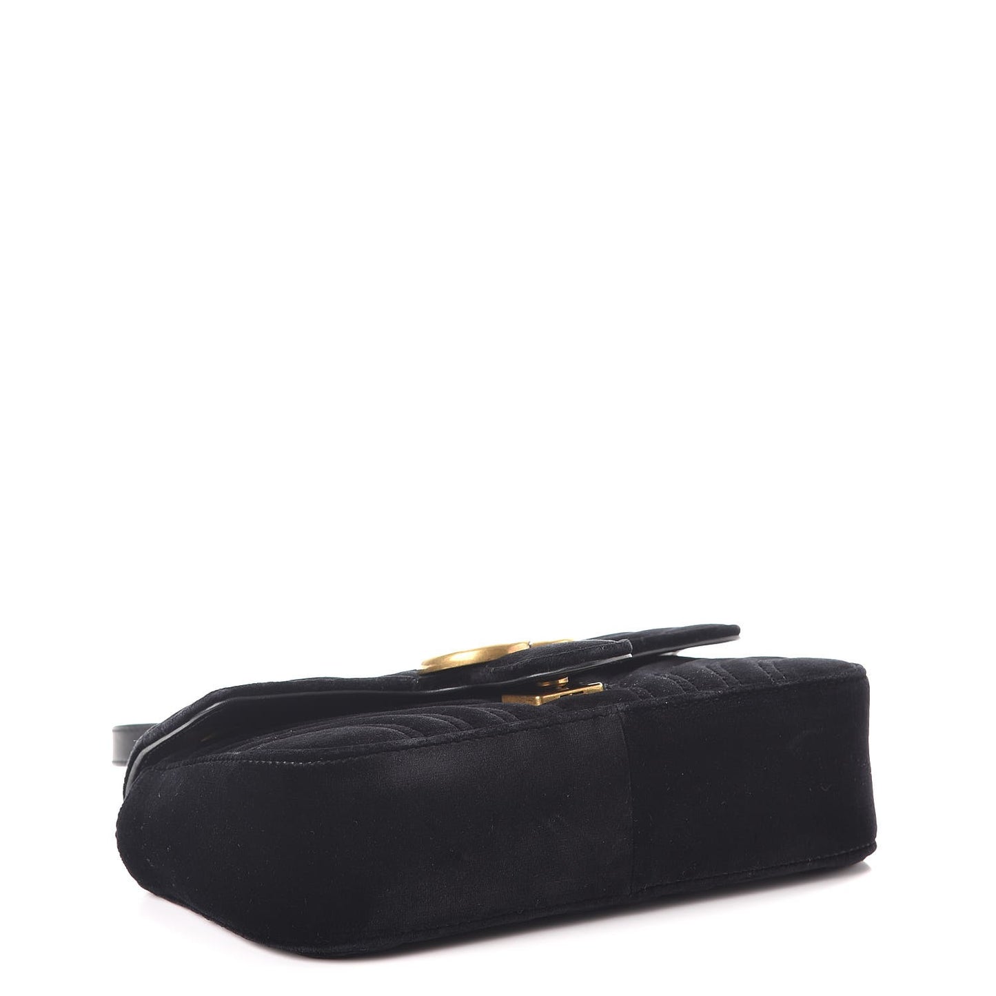 Velvet Matelasse Mini GG Marmont Shoulder Bag Black