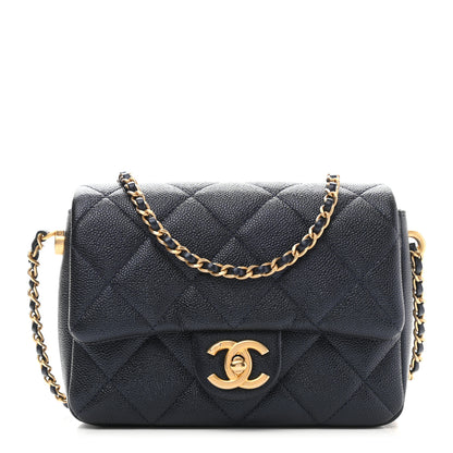 Chanel Iridescent Caviar Quilted Mini My Perfect Flap Dark Blue 1 of 10