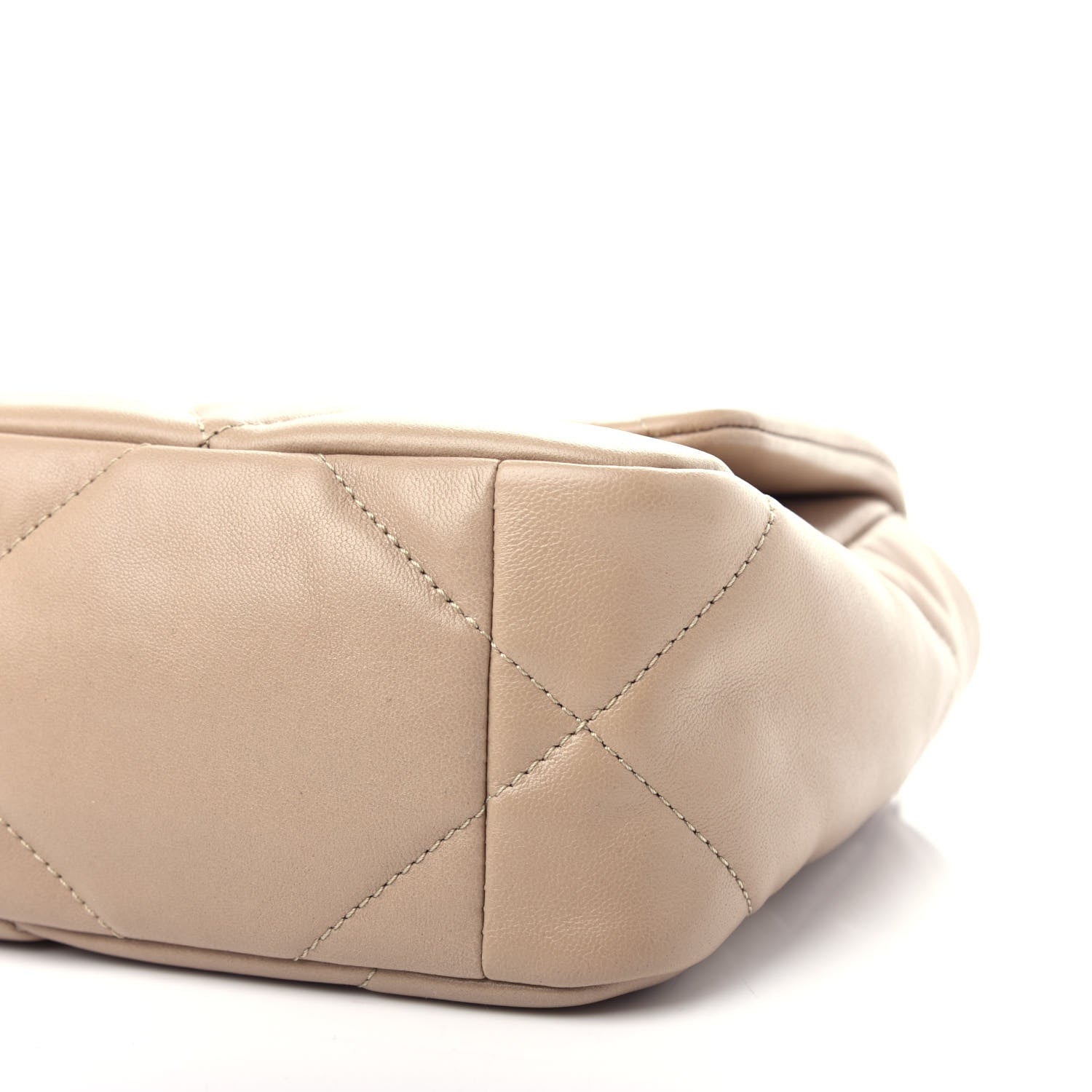 Chanel Lambskin Quilted Medium Chanel 19 Flap Dark Beige 9 of 10