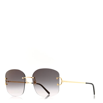 Cartier Metal C Decor Sunglasses CT0037RS Gold 1 of 8