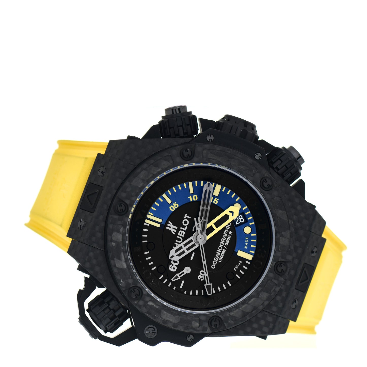 Carbon Rubber 48mm Big Bang King Power Oceanographic 1000 Automatic Watch Yellow 732.QX.1140.RX