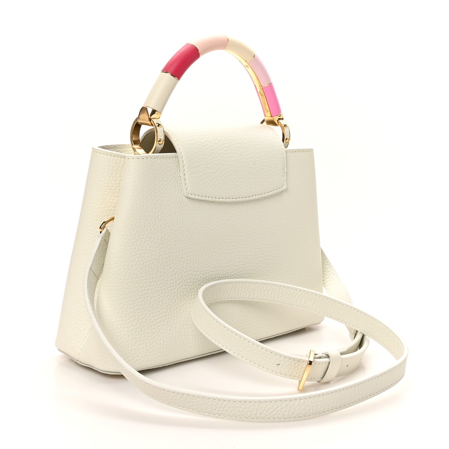 Taurillon Lambskin Calfskin Capucines BB Snow White