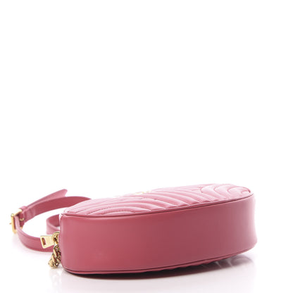 Prada Soft Calfskin Impunture Diagramme Chain Crossbody Peonia 4 of 11