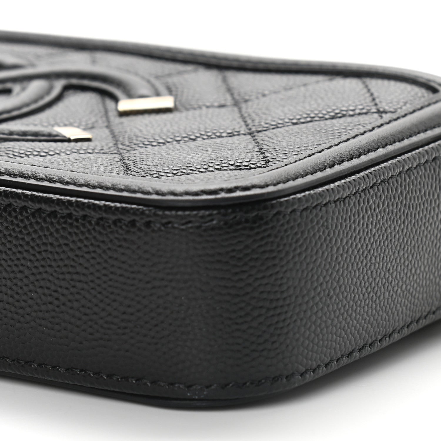 Chanel Caviar Quilted CC Filigree Clutch With Chain Black 12 of 12