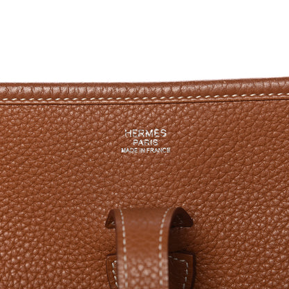 Hermes Taurillon Clemence Evelyne III PM Gold 6 of 11