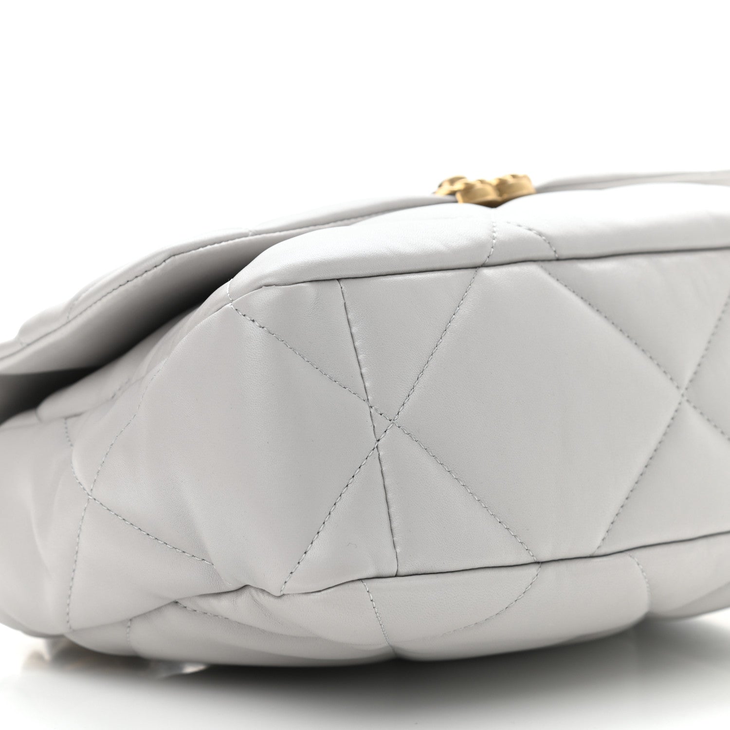 Chanel Lambskin Quilted Large Chanel 19 Flap Grey 8 of 9