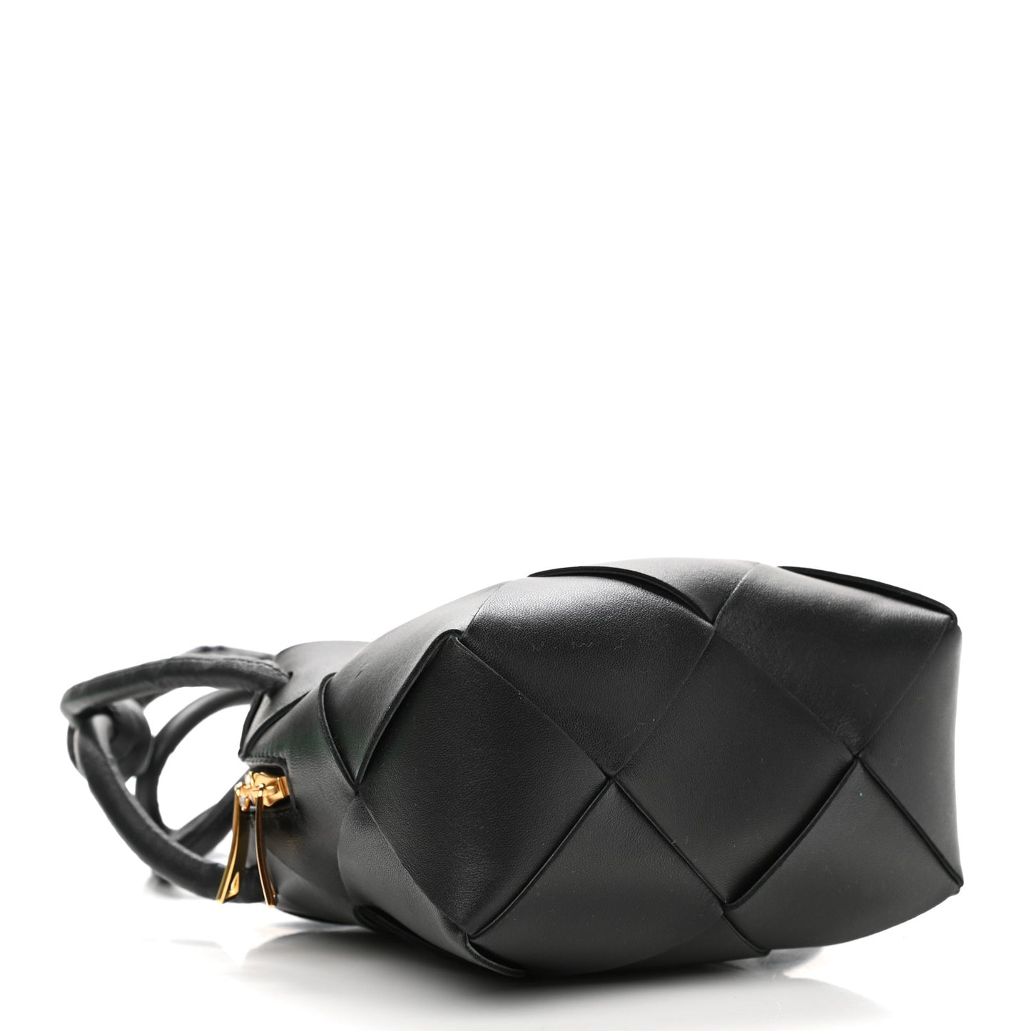 Lambskin Maxi Intrecciato Mini Cassette Camera Bag Black