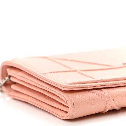 Christian Dior Grained Calfskin Diorama Croisiere Chain Wallet Rose Poudre 9 of 11