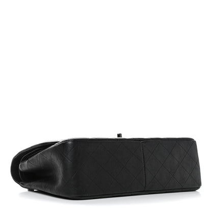 Chanel Crumpled Calfskin Quilted Jumbo Double Flap So Black 3 of 5