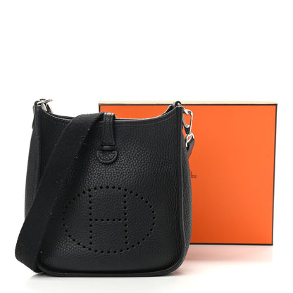 Hermes Taurillon Clemence Evelyne TPM Black 13 of 13
