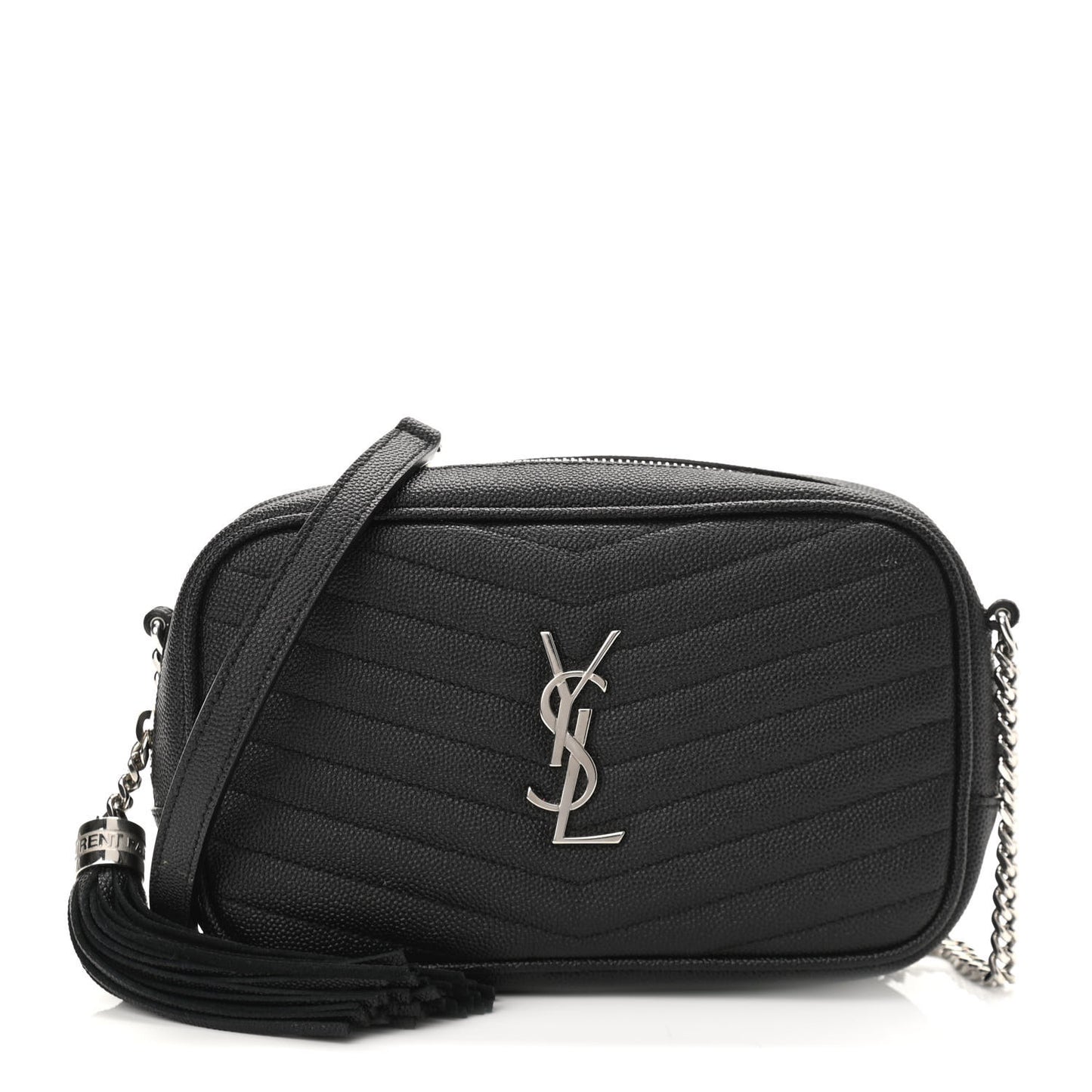 Grain De Poudre Matelasse Monogram Mini Lou Camera Bag Black