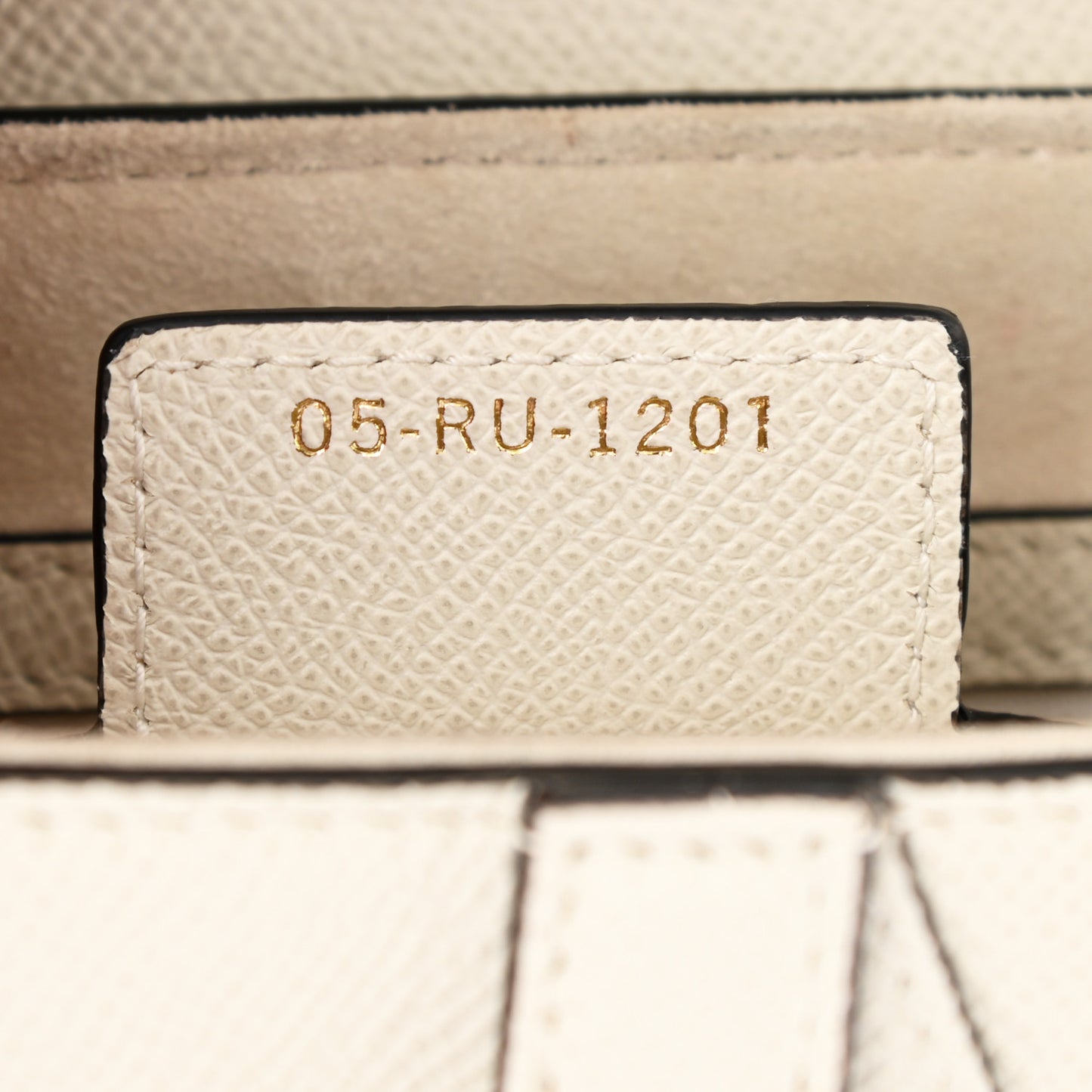 Grained Calfskin Saddle Bag White
