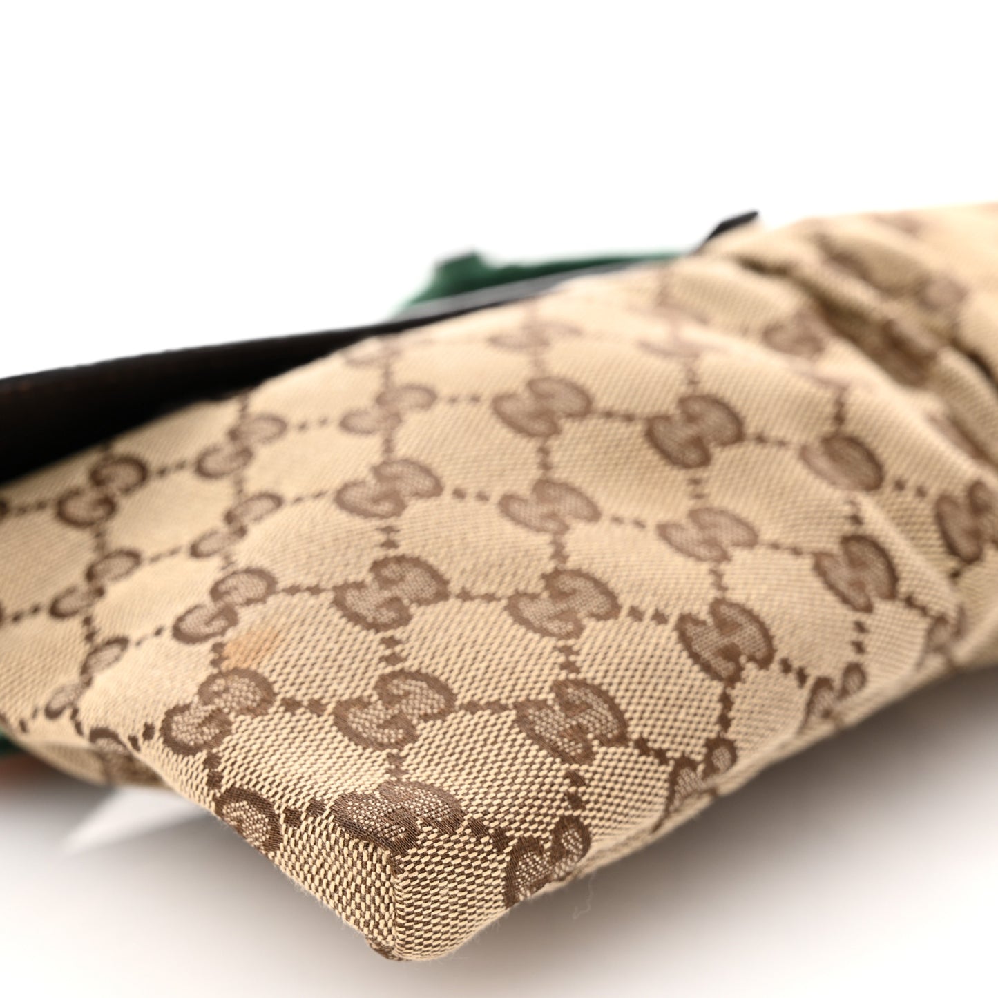 GG Monogram Web Double Pocket Belt Bag Dark Brown
