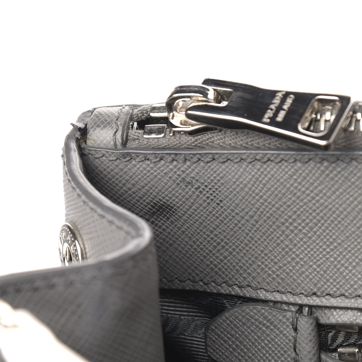 Prada Saffiano Medium Galleria Double Zip Tote Marmo 14 of 19