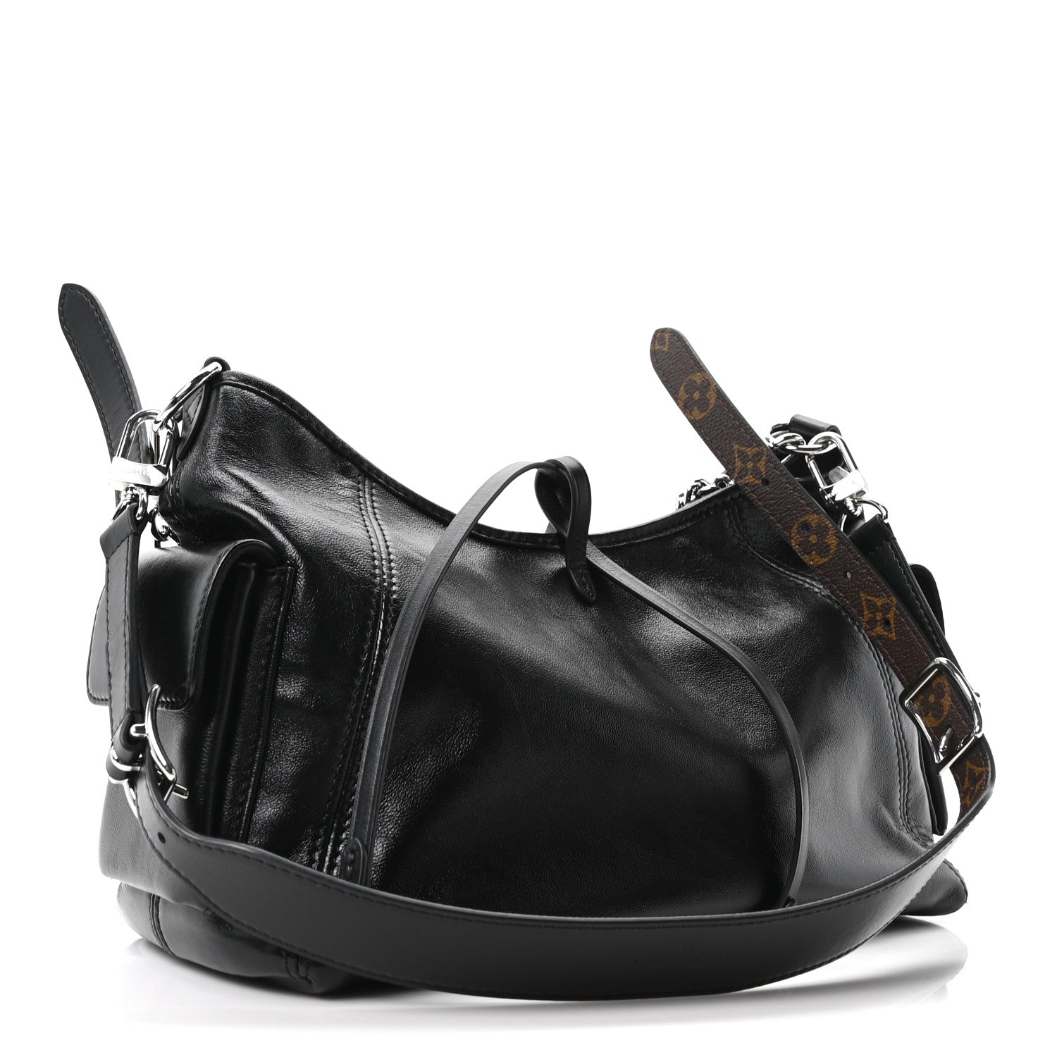 Louis Vuitton Lambskin CarryAll Cargo Vibe PM Black 3 of 9