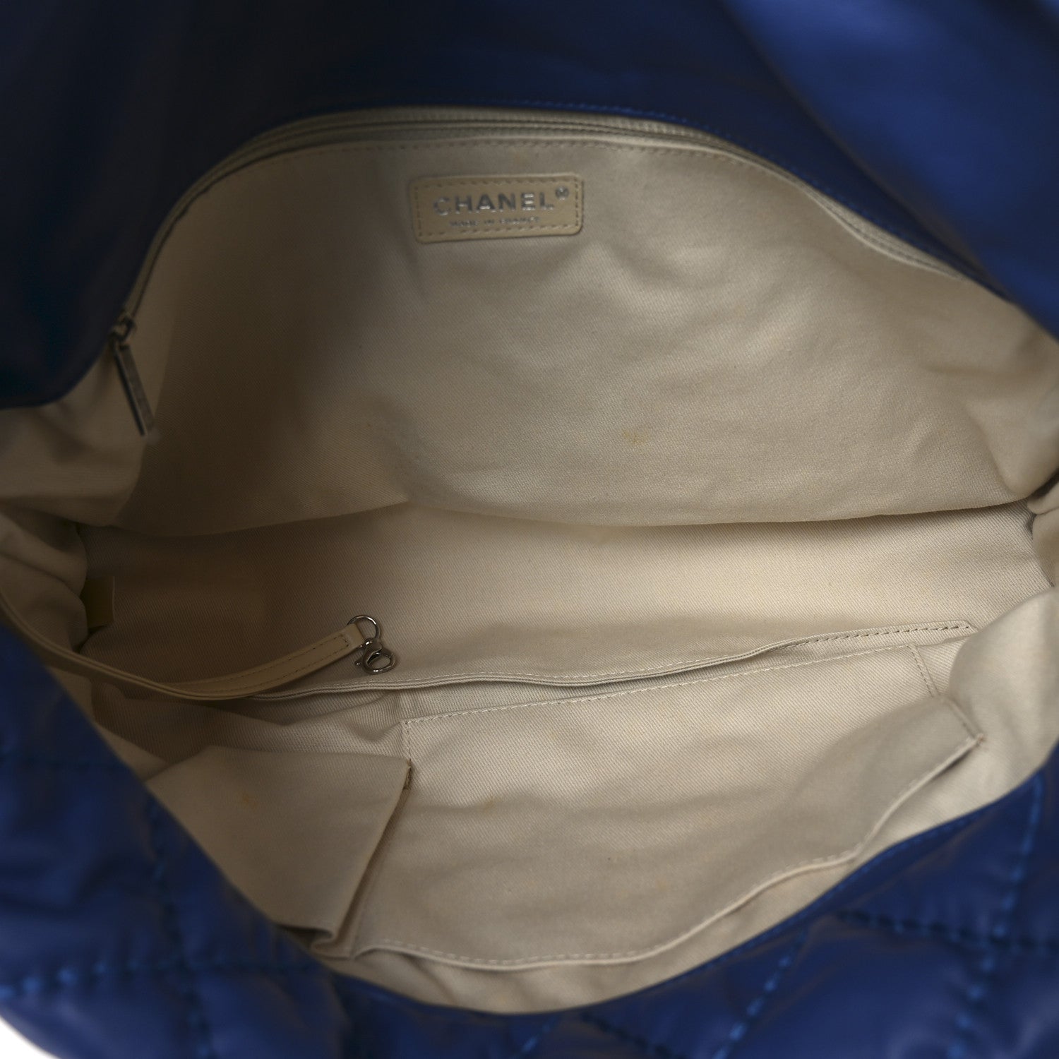 Chanel Calfskin Quilted French Riviera Hobo  Blue 5 of 10