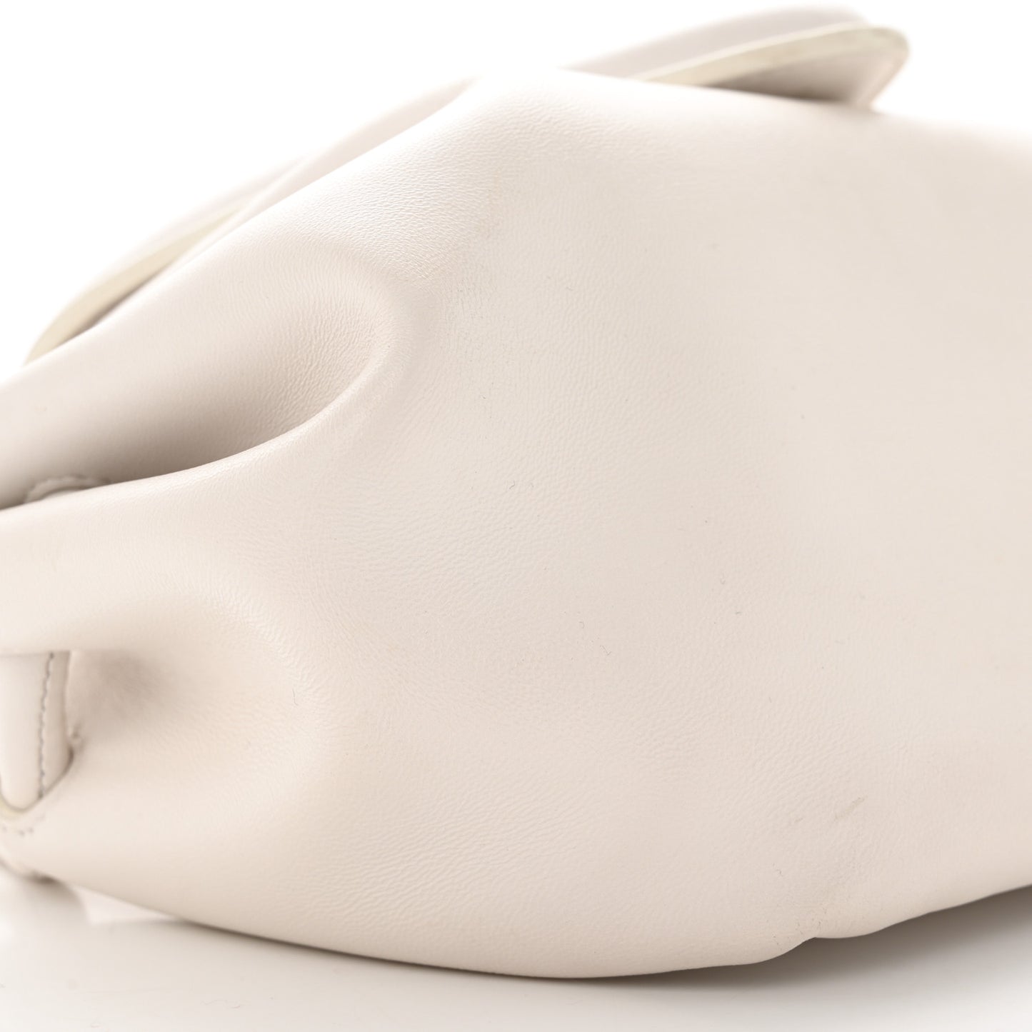 Lambskin Small Beak Triangle Flap Shoulder Bag Chalk