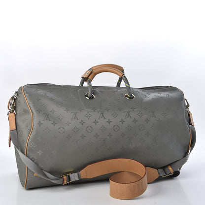 Louis Vuitton Monogram Titanium Keepall Bandouliere 50 2 of 11