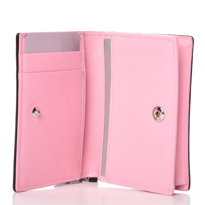Christian Dior Lambskin Cannage Bi-Color Small Lady Dior Flap Card Holder Black Pink 6 of 10