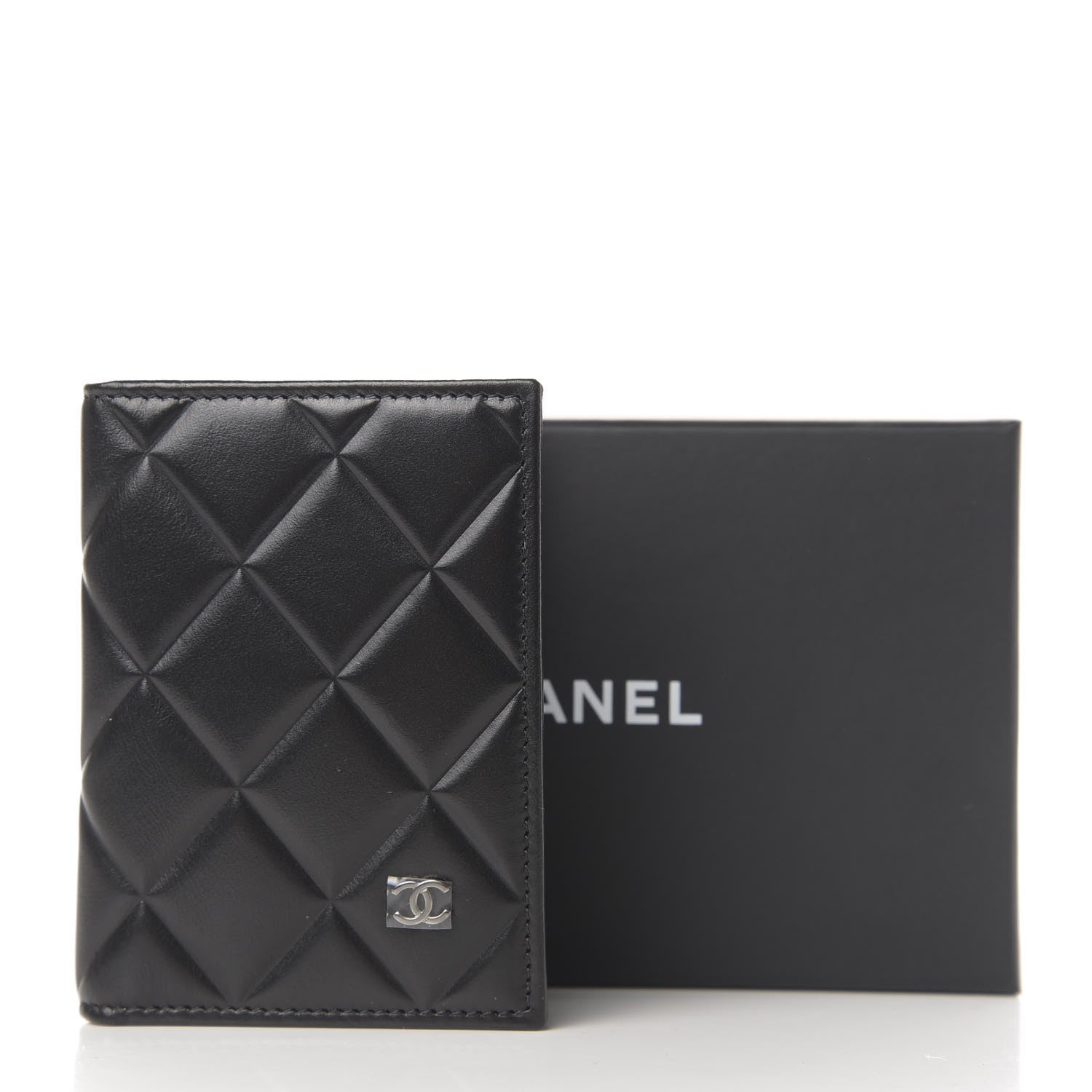 Chanel Lambskin Quilted Card Holder Wallet Black 8 of 8