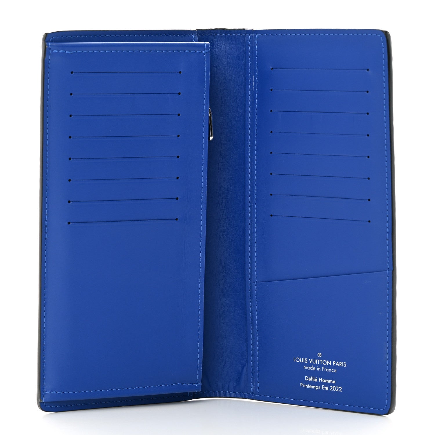 Louis Vuitton Taurillon Illusion Brazza Wallet Bleu Vert 5 of 9