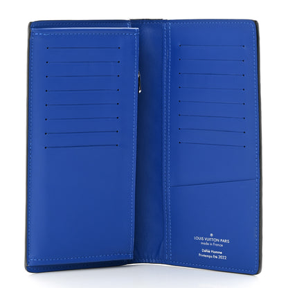 Louis Vuitton Taurillon Illusion Brazza Wallet Bleu Vert 5 of 9