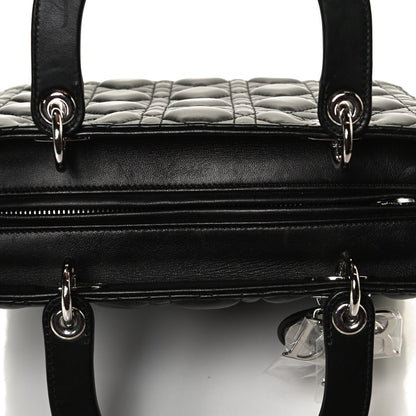 Christian Dior Lambskin Cannage Medium Lady Dior Crystal Strap Black 5 of 11