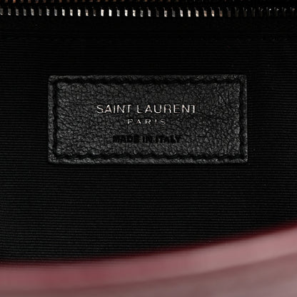 Saint Laurent Crinkled Calfskin Matelasse Monogram Medium Niki Chain Satchel Rouge Legion 6 of 10