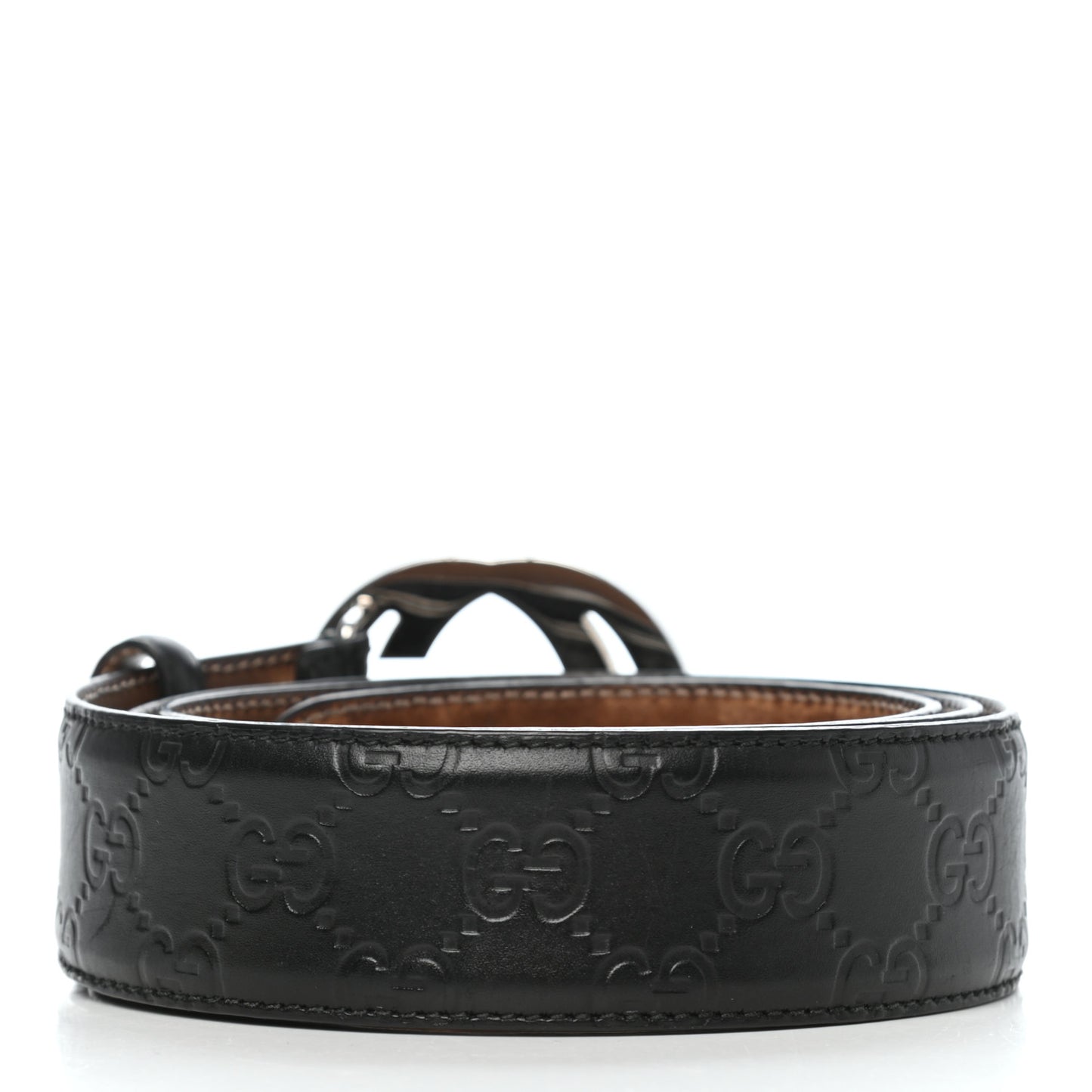 Guccissima Signature Interlocking G 40mm Belt 105 42 Black