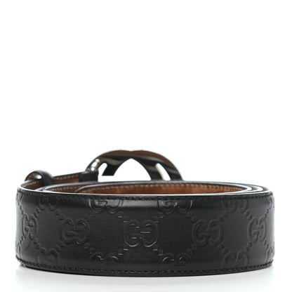 Gucci Guccissima Signature Interlocking G 40mm Belt 105 42 Black 2 of 7